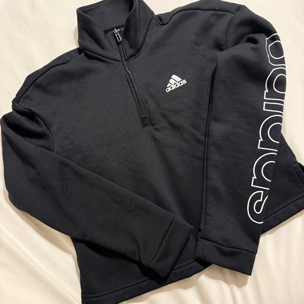 Adidas Women’s Black Zip-Up Sweater